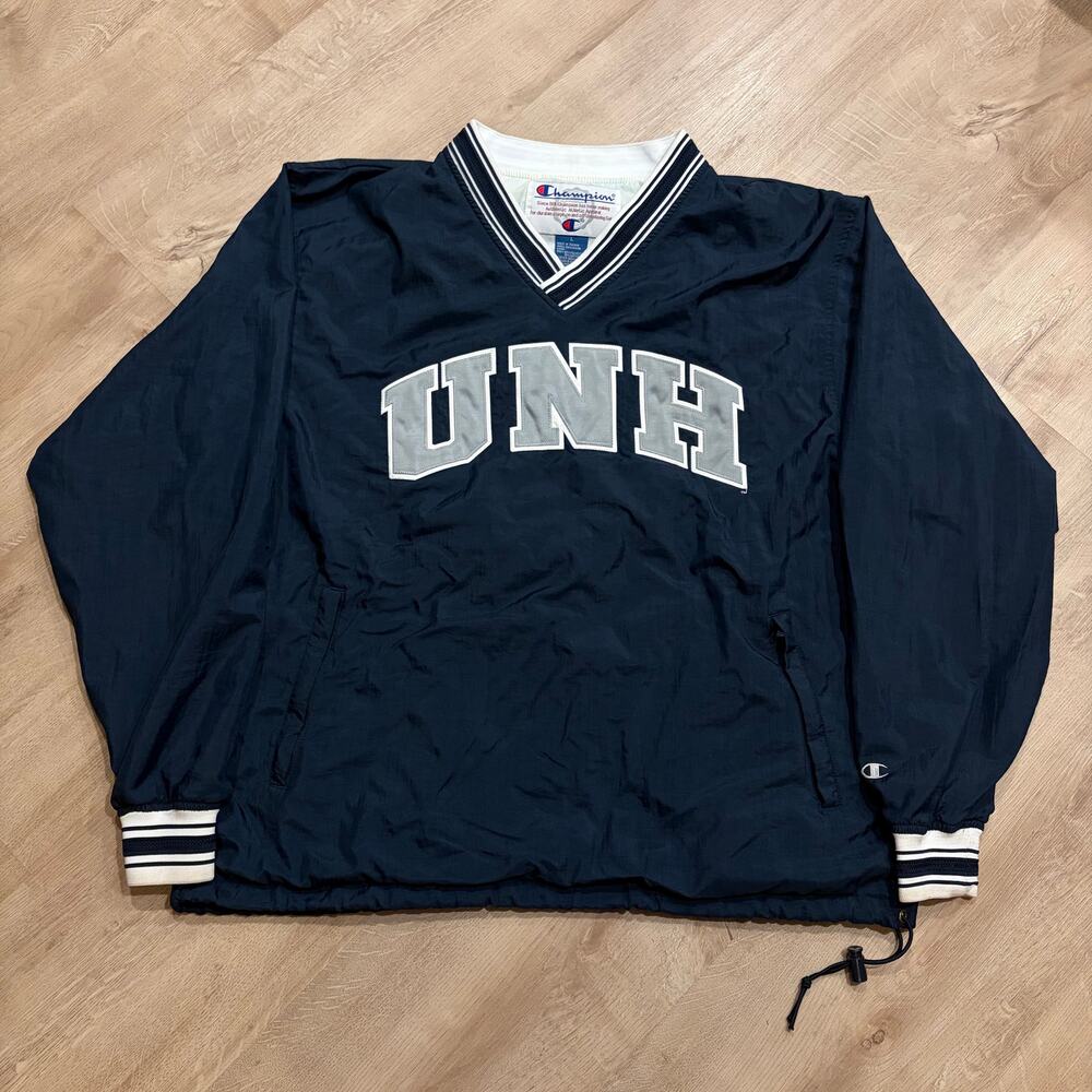 Vintage Champion University of New Hampshire UNH Windbreaker Jacket Men's Large